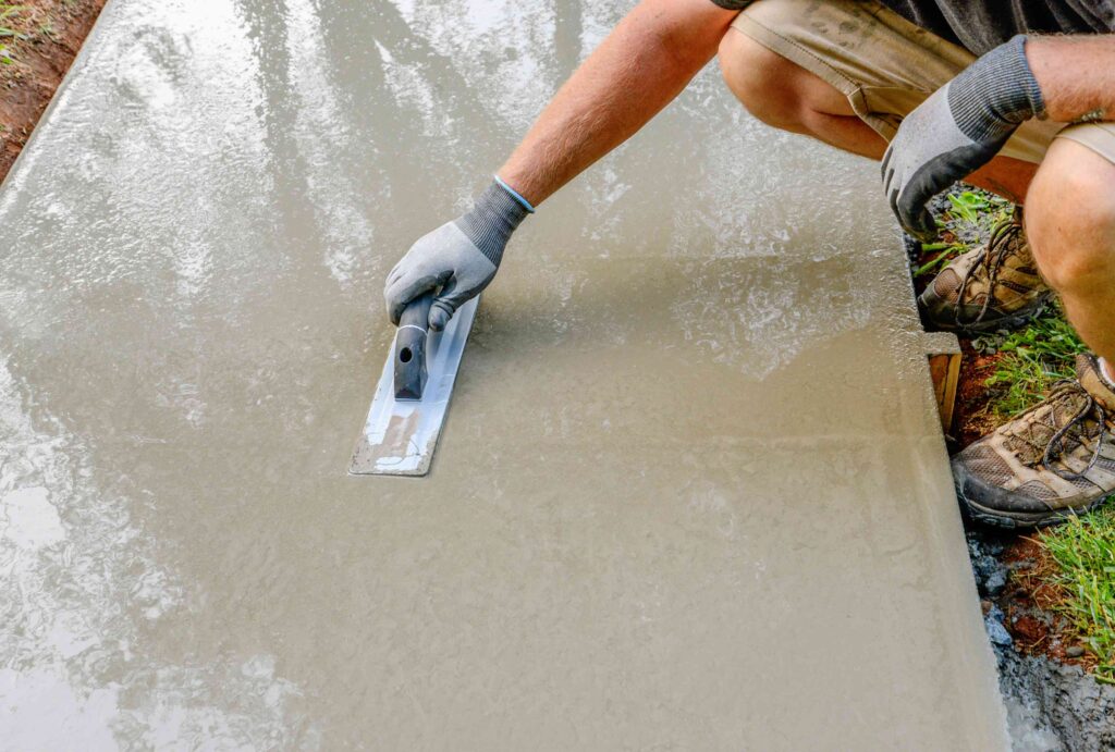 can you pour dry concrete then add water